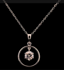 Round Solitaire Pendant